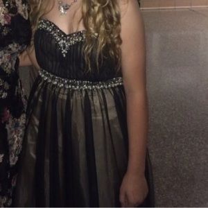 Black dazzling homecoming dress